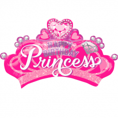 Шар Фигура Корона принцессы с бриллиантами / Princess crown & gem (в упаковке)