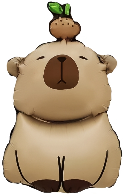 Шар Мини-фигура Капибара с апельсинкой